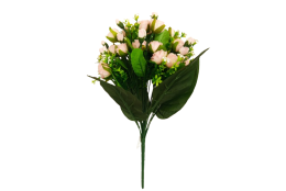 Růže kytice sv. růžová 18 poupat 44 cm