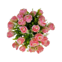 Růže kytice 24 květů, sv. růžová