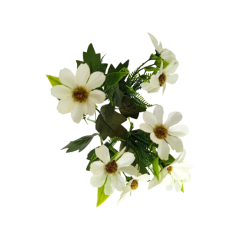 Cosmos Krásenka kytice bílá 34 cm