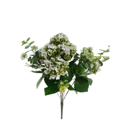 Hortenzie kytice bílá 47 cm