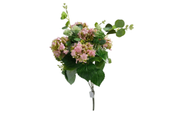 Hortenzie kytice sv. růžová 47 cm
