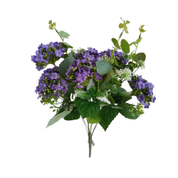 Hortenzie kytice modro-fialová 47 cm