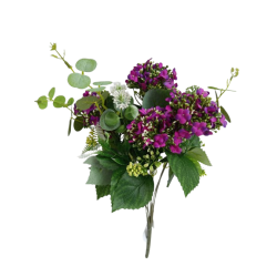 Hortenzie kytice fialová sytá 47 cm