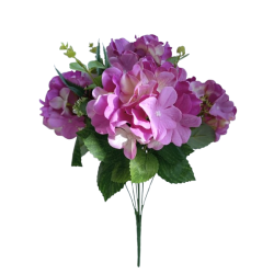 Hortenzie kytice fialová 47 cm