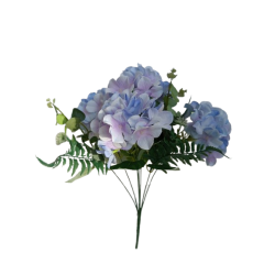 Hortenzie kytice sv. modrá 47 cm