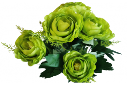 Ranunculus kytice zelená 31 cm