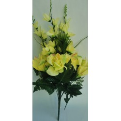 Kytice lilie, růže, gerbera zelená 57 cm