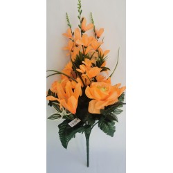 Kytice lilie, růže, gerbera oranžová 57 cm