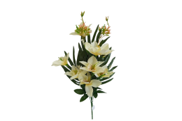 Kytice orchidej s palmovým listem, sv. žlutá