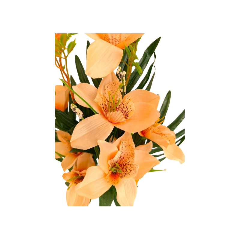 Kytice orchidej s palmovým listem, 6 barev