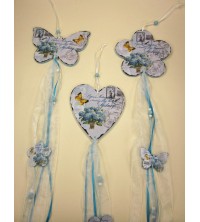 Dřevěná závěsná dekorace 13*75 cm 2 styly