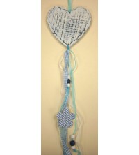 Závěsná dřevěná dekorace 10*60 cm