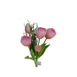 Tulipán svazek 5 ks růžový 40 cm