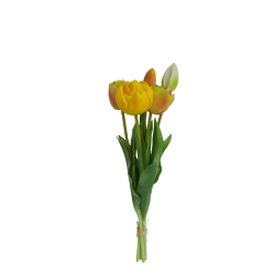 Tulipán svazek 5 ks zeleno-žlutý 39 cm