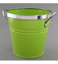 Kbelík plechový sv. zelený 12*15 cm