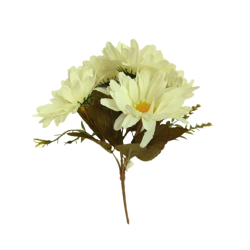 Gerbera kytice krémová 29 cm