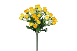 Růže kytice poupata žlutá 27 cm