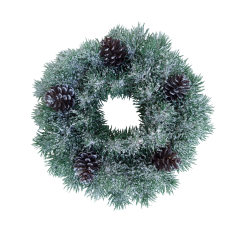 Věnec chvojový zasněžený, 28 cm