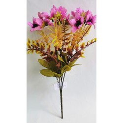 Kvetoucí tráva s kapradinou fialová 34 cm