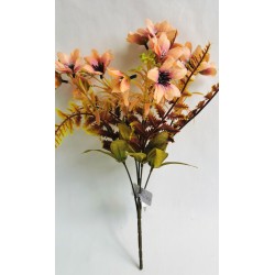 Kvetoucí tráva s kapradinou hnědo-fialová 34 cm