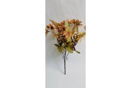 Kvetoucí tráva s kapradinou hnědá 34 cm