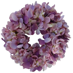 Věnec HORTENZIE starorůžová Ø 24 cm