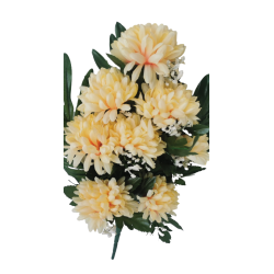 Chryzantéma kytice smuteční sv. žlutá 46 cm