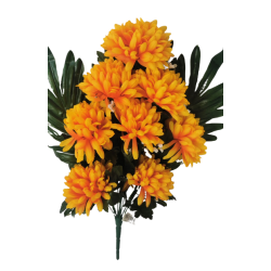 Chryzantéma kytice smuteční žluto-oranžová 46 cm