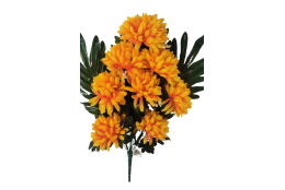 Chryzantéma kytice smuteční žluto-oranžová 46 cm
