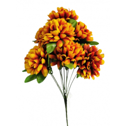 Chryzantéma kytice hnědo-žlutá 40 cm