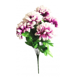 Chryzantéma kytice bílo-fialová 40 cm