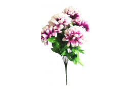 Chryzantéma kytice bílo-fialová 40 cm