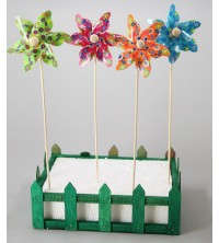 Větrník na tyčce více barev