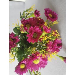Gerbera kytice tm. fialová 43 cm