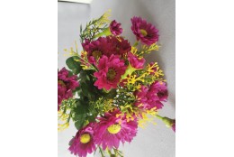 Gerbera kytice tm. fialová 43 cm