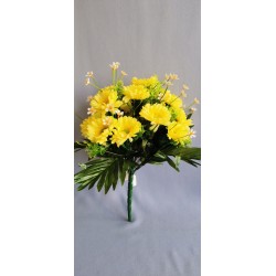 Gerbera kytice bohatá žlutá 45 cm