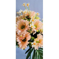 Gerbera kytice bohatá sv. růžová 45 cm