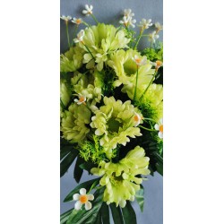 Gerbera kytice bohatá zelená 45 cm