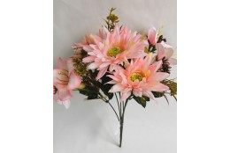 Kytice gerbera a lilie sv. růžová 37 cm