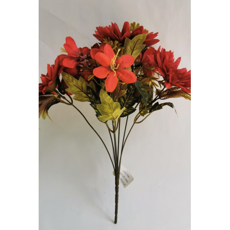 Kytice gerbera a lilie cihlová 37 cm