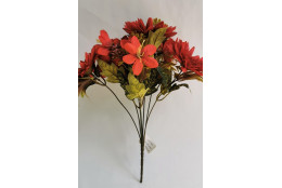 Kytice gerbera a lilie cihlová 37 cm