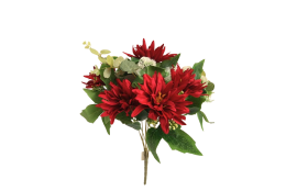 Gerbera kytice tm. červená 46 cm