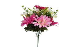 Gerbera kytice růžová žíhaná 35 cm