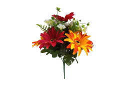 Gerbera kytice červeno-oranžová 35 cm