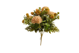 Jiřina bohatá kytice s přízdobou sv. oranžová 42 cm