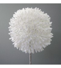 Česnek květ bílý s glitrem 53 cm