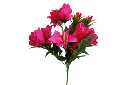 Kytice amarylis a lilie fuchsiová 40 cm