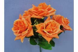 Růže kytice oranžová 28 cm