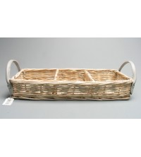 Košík proutěný 38x15x6/10 cm