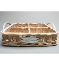Košík proutěný 22*22*6/10 cm